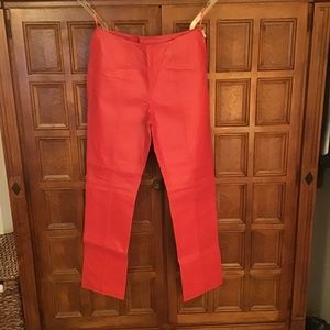 Red Genuine Leather Pants - Size 12 - Brand New!